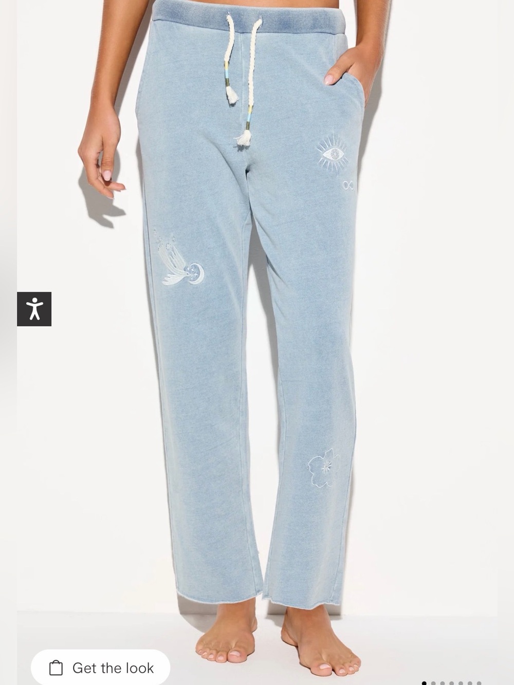 Spiritual Gangster Light Blue Embroidered